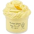 Banana Yellow Butter Slime 7OZ with Slices, 200ML Scented Premade Butter Slime for Kids Party Favors Non Sticky Stretchy DIY Toys for Girls Boys