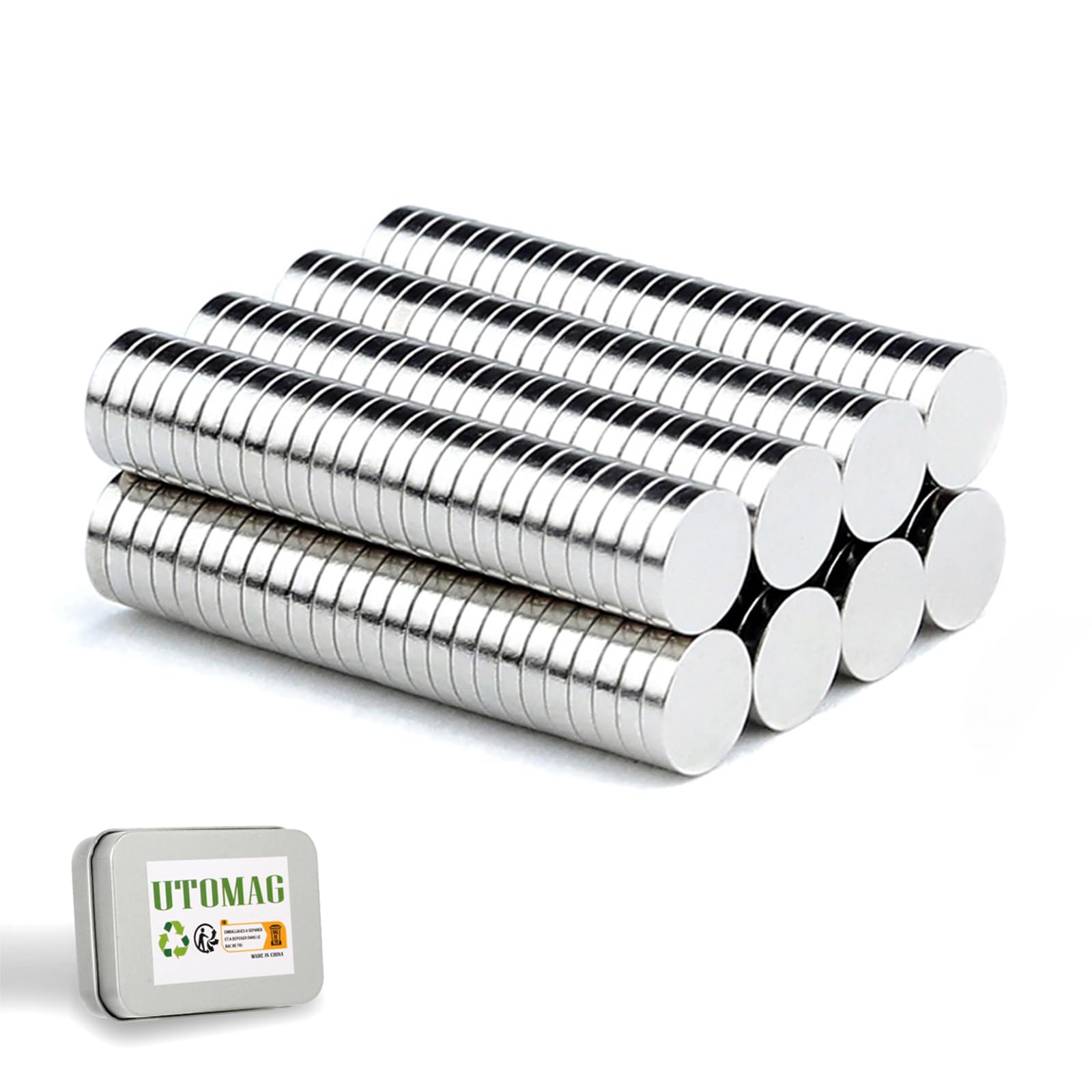 Neodymium Magnets - 5 X 1mm - Extra Strong DIY Small Multi-Use Round Whiteboard Magnets for Office, Crafts, Fridge, Pin Board, Notice Board, Refrigerator, Picture Magnet (200 PCS)