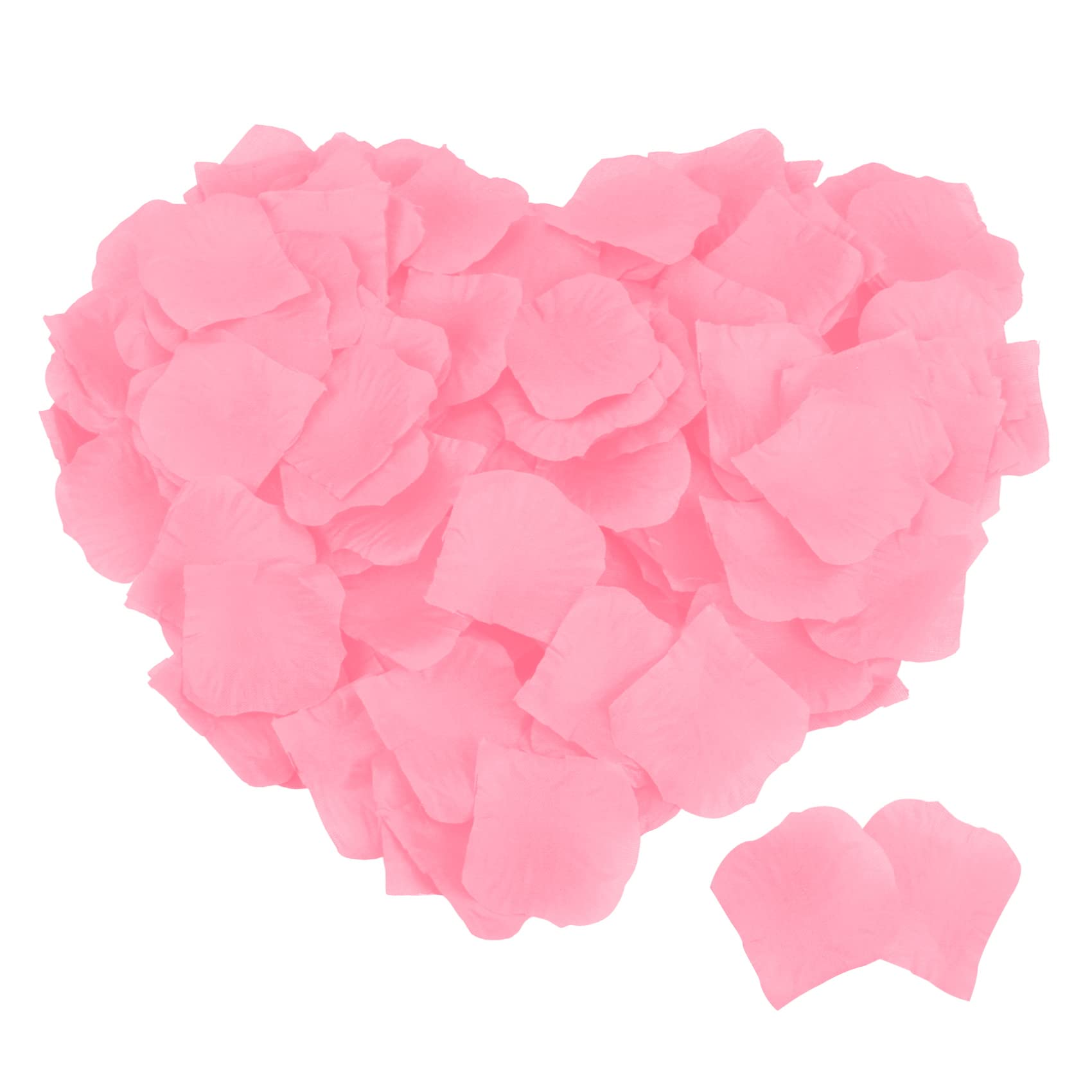 MELGO 1000 Pcs Pink Rose Petals for Bedroom, Valentines Petals, Artificial Rose Flowers, Emulation Silk Rose Petals for Wedding Anniversary, Valentines Decorations (1000, Pink)