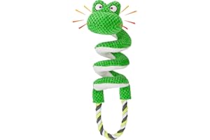 Letsmeet Interactive Squeaky Dog Toys with Pull Rope, Large Dog Tug of War Toy, Plush Puppy Chew Toys for Dental Health, Great for Small, Medium and Big Dogs