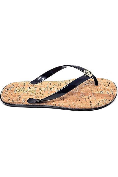 michael kors jet set jelly flip flops black