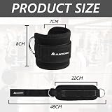 flintronic Ankle Straps for Cable Machines with Double D-Rings view 2