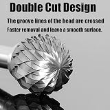 FOTYBEI Tungsten Carbide Rotary Burr Set 10Pcs 1/8" Shank Dremel Bit Carving view 3