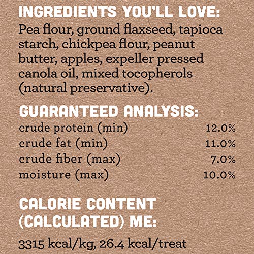 Cloud Star Wag More Bark Less Grain Free Oven Baked Treats with Peanut Butter & Apples -14 oz.