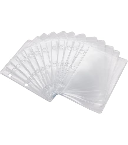 Qiaoxi Mini 3 Ring Binder Covers With Binder Inner Papers Storage Bags