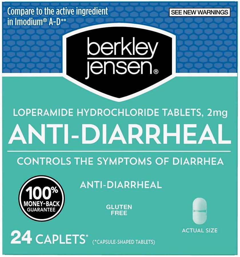 Berkley Jensen Anti-Diarrheal Medicine Loperamide Hydrochloride Tablets 2 mg - New Presentation: Health & Personal Care