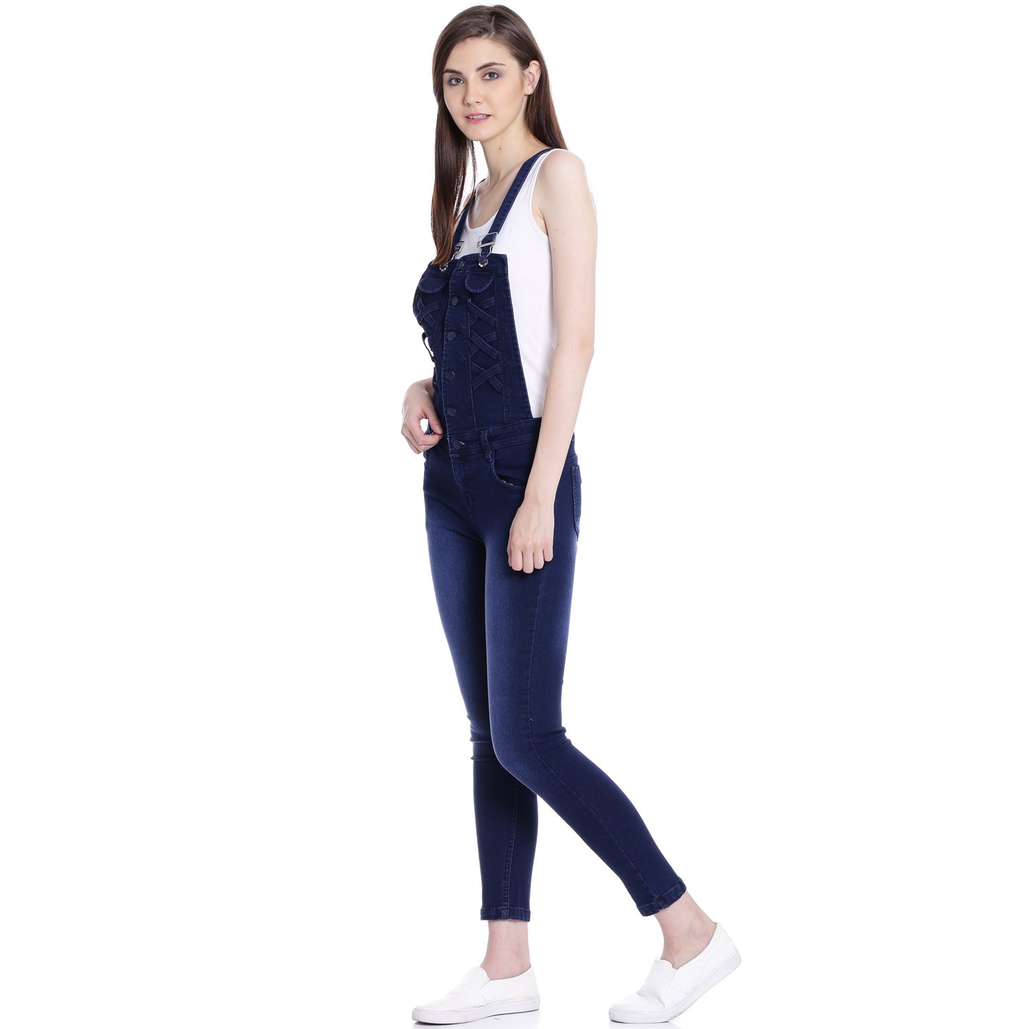 broadstar women denim blue dungaree