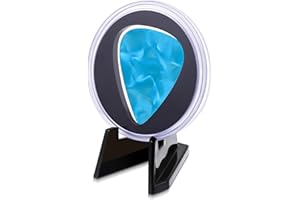 Funnymoom 1 Pcs Acrylic Guitar Pick Display Box Guitar Pick Holder Case for Any Collectable Music favor Decoration (Clear,Black)