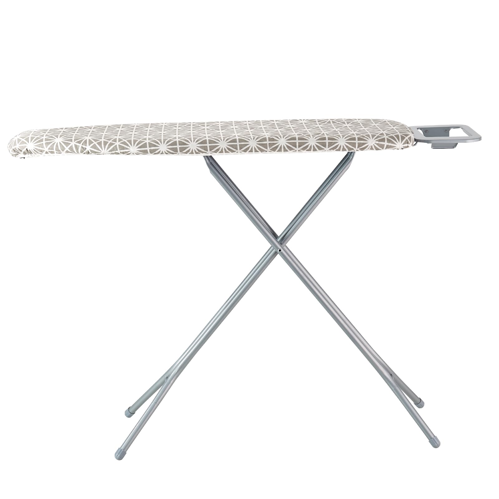 VEVOR Ironing Board with Large 51 x 13 Ironing Surface, Thickened 4 Layers Iron Board with Heat Resistant Cover and 100% Cotton Cover, 7 Adjustable Heights Ironing Board for Home Laundry Room Use