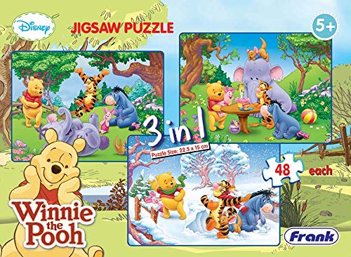 Frank Disney Winnie The Pooh 3 Puzzles In 1 A Set Of 3 48 Pc Jigsaw Puzzles For 5 Year Old Kids And Above Buy Online In Bermuda At Desertcart 76578761