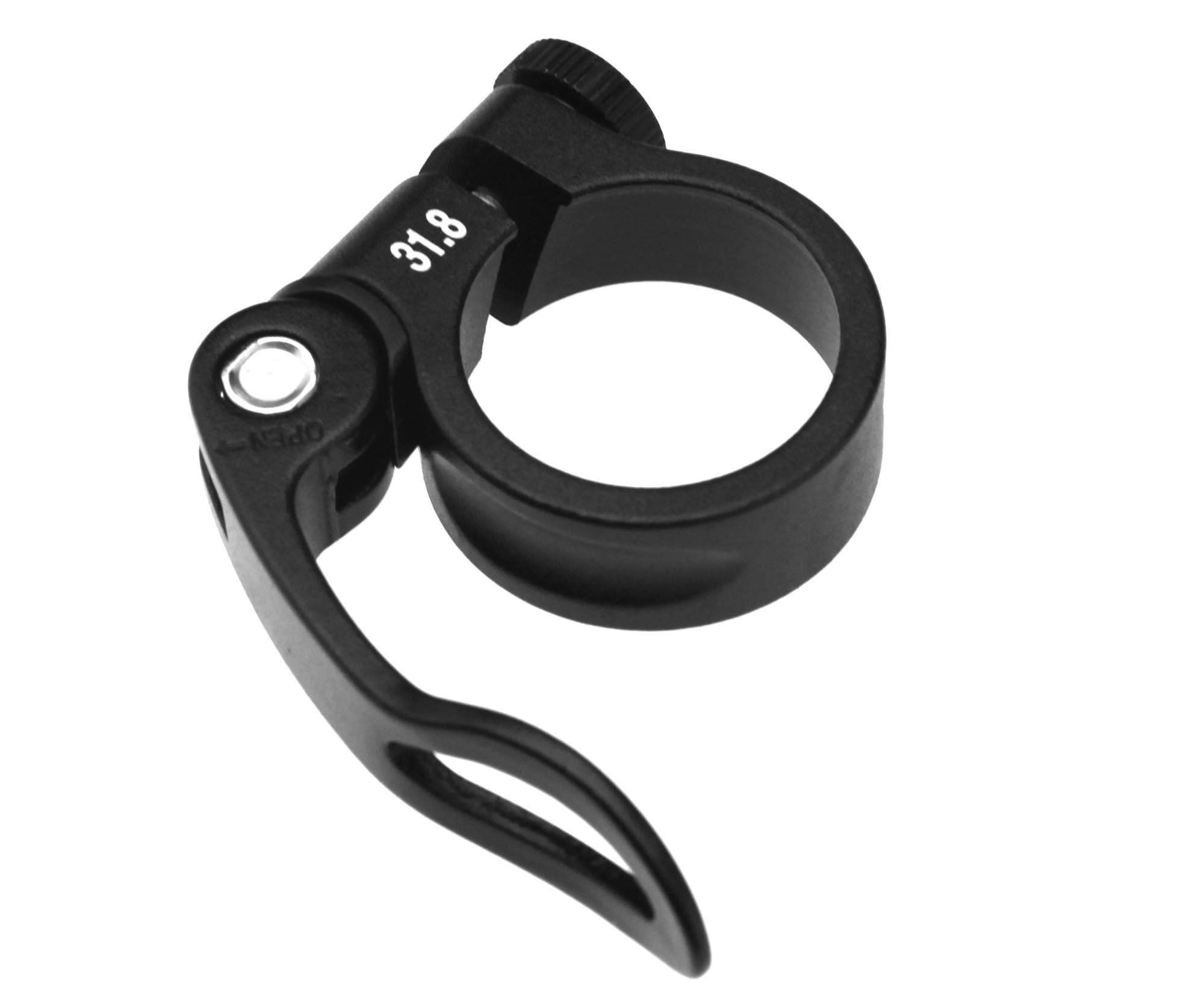 Be In Your Mind 31.8mm Quick Release Seat Post Clamp Saddle Clamp for Bicycle Mountain Bike Cycle Black Aluminium Alloy