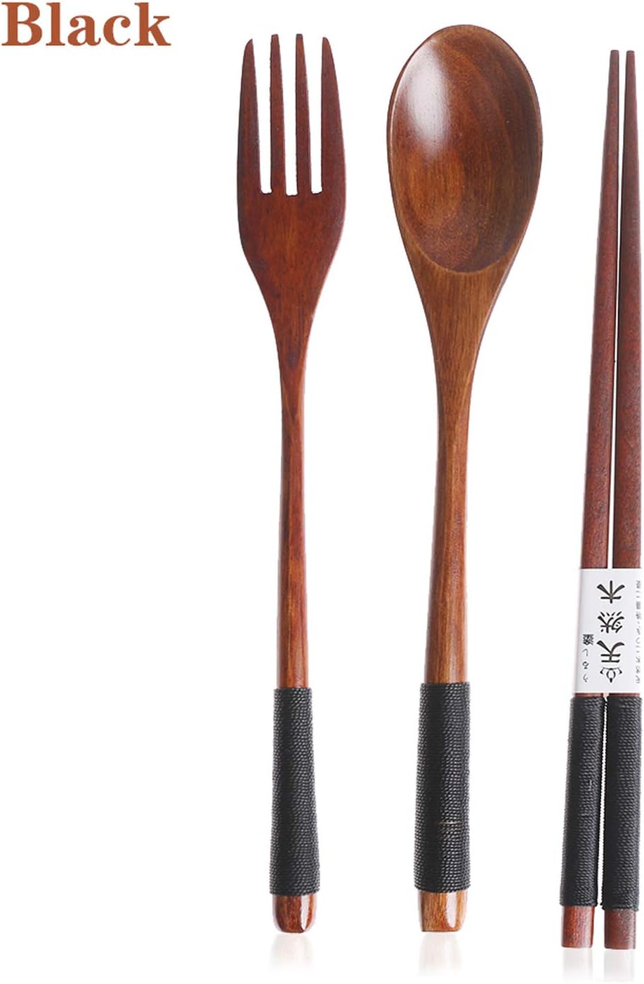 Japanese Style Spoon Fork Handmade Wooden Cutlery Sets