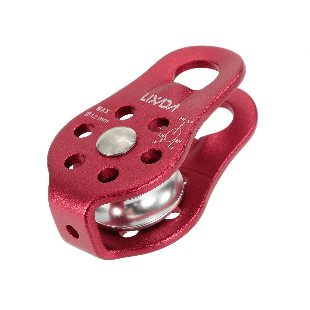 Building Supplies Lixada Climbing Single Pulley 20KN Aluminum Fixed Eye Climbing Pulley for