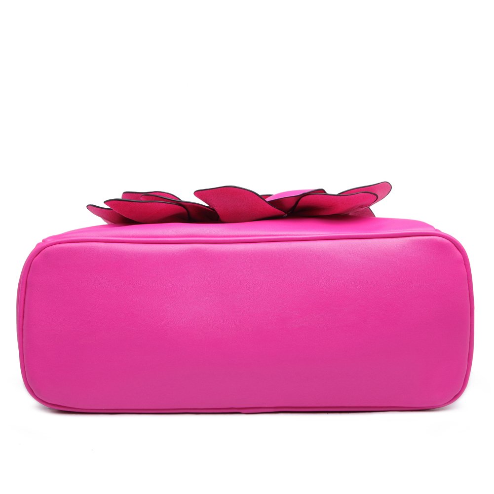 Ruiatoo Fashion Handbag for Women Flower PU Leather Bag Party Evening Clutch Yellow Purse Satchel Tote