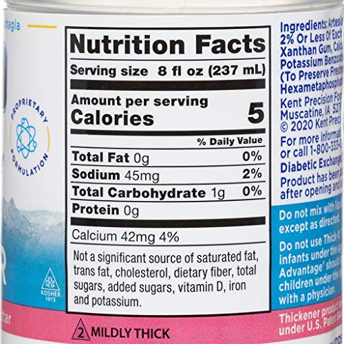 THICK-IT CLEAR ADVANTAGE MILDY THICK WATER, NECTAR CONSISTENCY, READY-TO-DRINK, DIGESTIBLE SWALLOWING AID, HYDRATION ON THE GO, CONVENIENT & READY-TO-USE, NO MIXING NEEDED, 8 OZ BOTTLE