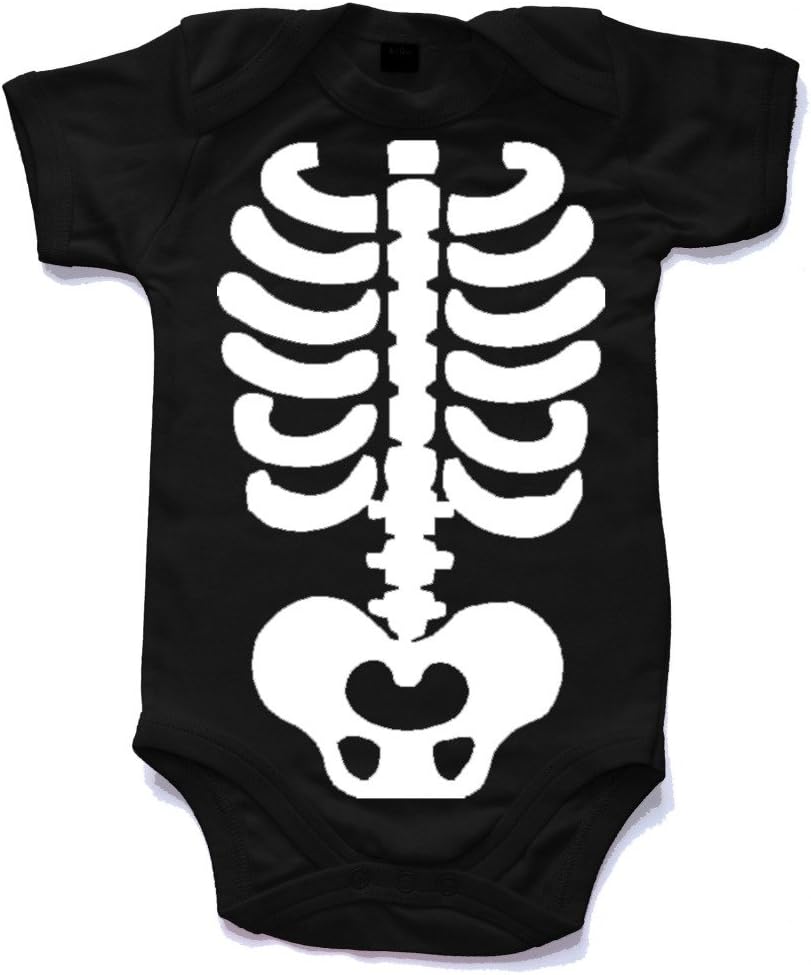 Cute Skeleton printed short sleeved babygrow onesie in 1 colour and 4 sizes
