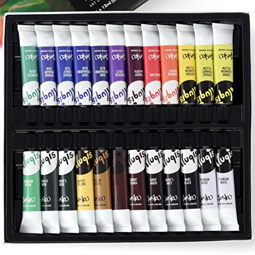 Pluqis Maestro Fine Art Premium Acrylic Paint, Set of 24 Colors, 0.4 oz/12ml - Thumbnail 5