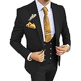 Wangyue 3 Piece Men's Suits Slim Fit Suits for Men Wedding Prom Tuxedo Suits Formal Business