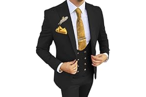 Wangyue 3 Piece Men's Suits Slim Fit Suits for Men Wedding Prom Tuxedo Suits Formal Business