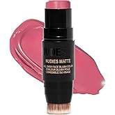 Nudestix Nudies Blush Stick – 3-in-1 Cream Blush for Cheeks, Eyes & Lips with Built-In Brush | Soft Matte Finish for a Natural Flush