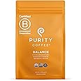 Purity Coffee BALANCE ? Decaf Medium Roast Ground Coffee (12oz Bag) - Specialty-Grade Mountain Water Processed Decaf + Regular Arabica Blend- USDA Certified Organic Decaffeinated - Third Party Tested for Mold, Mycotoxins, Pesticide Residue