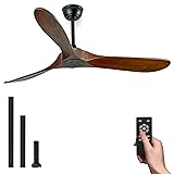 60 Inch Wood Ceiling Fan No Light,ETL Listed