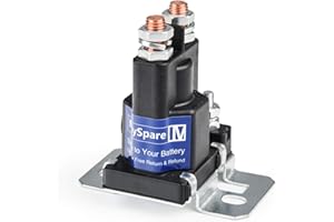 MaySpare 80-Amp 12V Continuous Duty Solenoid Battery Isolator and Starter Relay - White 4 Pin SPST