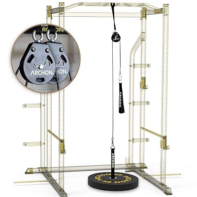 ARCHON Fitness Single Pulley Cable Station | Cable Machine | Pulley System | LAT Pull | Triceps Rope | Biceps Curl | Home Gym Equipment | Workout Accessories | Cable Machine Attachments
