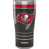 Tervis Traveler NFL Tampa Bay Buccaneers - MVP Triple Insulated Tumbler Travel Cup Keeps Drinks Cold & Hot, 20oz, Stainless Steel