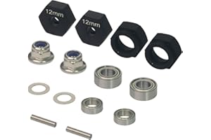 HobbyMarking RC Car 1/10 Aluminum 12mm Hex Wheels Rims Hub Adapter for Tamiya DT-02 DF02 Holiday Buggy 2WD Off-Road Upgrade Parts