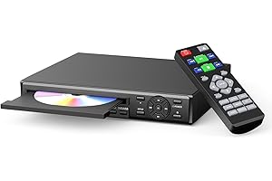 Desobry HDMI DVD Player for TV – Region Free All-Region DVD Player, Full HD 1080p Upscaling, USB Playback & Multi-Format Support, Compact Design with Remote