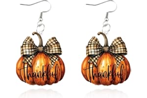 NOVEARRING Fall Thanksgiving Earrings for Women Maple Leaf Pumpkin Candy Corn Earrings Thanksgiving Accessories Jewelry Gifts Fall Outfits for Women 2025