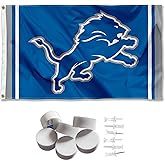 WinCraft Detroit Lions Logo Banner and Tapestry Wall Tack Pads