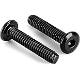 1/4-20 x 1 Flat Head Hex Socket Cap Screws Bolts, Stainless Steel 18-8 Black Finish, Fully Threaded, 25 PCS