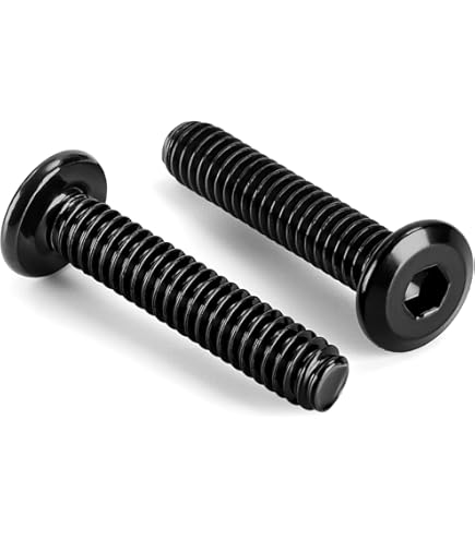 Hmevsafinect 1/4-20 X 1-1/2" Button Head Socket Cap Screws - 304 Stainless Steel, Allen Hex Drive, Pack Of 10