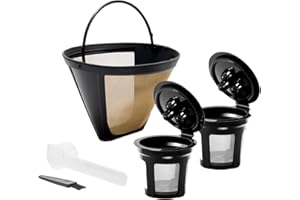 Reusable Coffee Filter,Cone Coffee Filter,2 Pack Permanent K Cups Filters Coffee Accessories Compatible with Ninja CFP201 CFP
