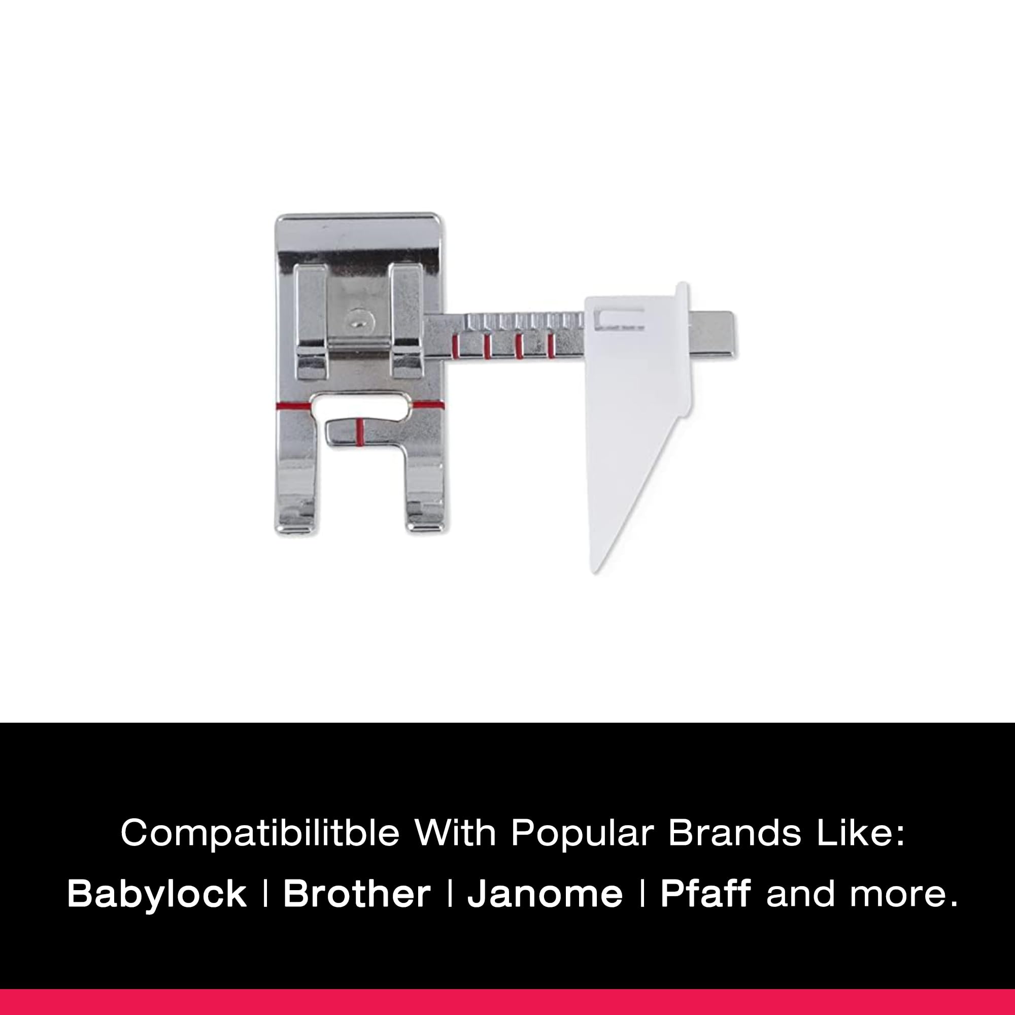 SINGER Sew Easy Presser Foot | Adjustable Guide for Precision Seam Allowances | Perfect for Topstitching and Straight Line Sewing | Compatible with Low-Shank Sewing Machines