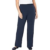 Woman Within Plus Size 7-Day Knit Wide-Leg Pull-On Pants