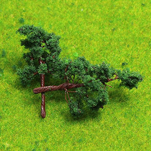 D3210 100Stk. Zug Layout Modell Bäume Roadside Diorama 3cm Spur Z Minigarten Dekor Artificial Pflanz – Bild 6