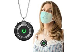 OVICISK Necklace Air Purifier, Personal Air Purifier, USB Rechargeable Travel Size Air Purifier, Portable Wearable Air Purifier for Home, Kids, Adults, Office, Smell-Black