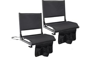 IHOMEY Stadium Seats for Bleachers with Back Support, Bleacher Seats with Backs and Cushion Wide, Portable Folding Padded Comfort Stadium Chair with Shoulder Strap,Perfect for Sports Events (1 Year Warrant)