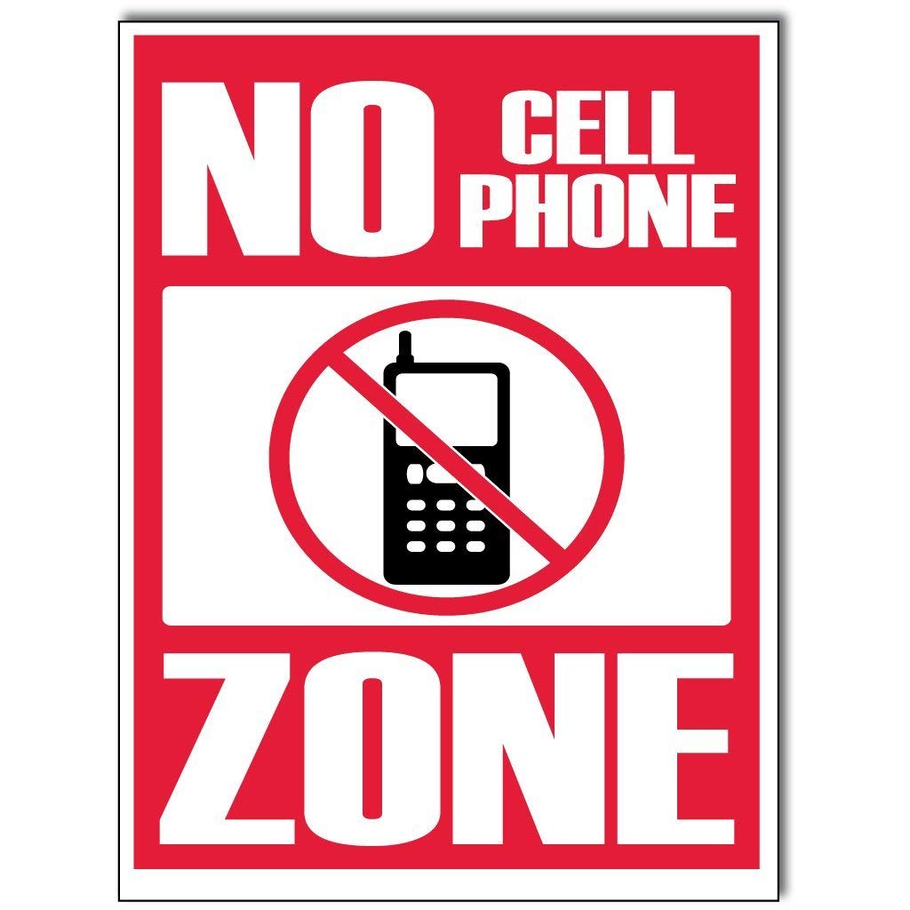 5 Ace No Cell Phone Zone Warning Wall Poster Of 300 Gsm 12x18 Without Frame Amazon In Home Kitchen