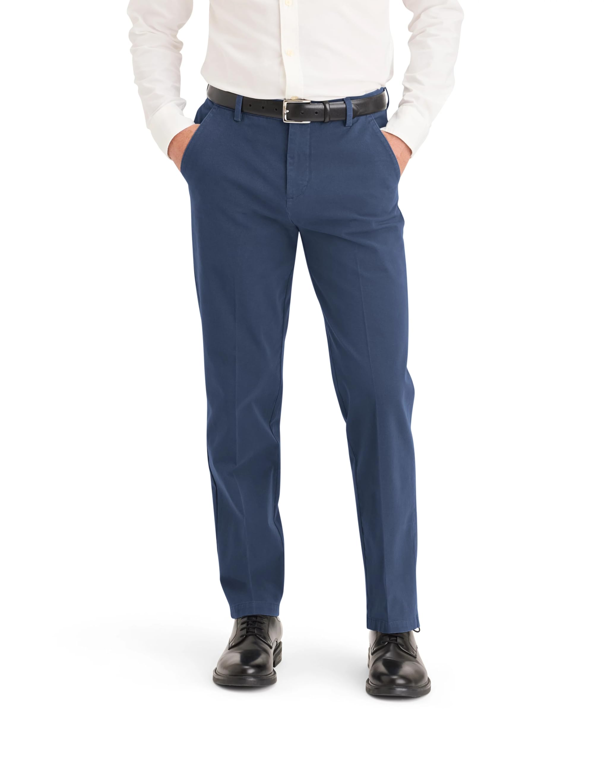 Dockers Men's Straight Fit Workday Khaki Smart 360 Flex Pants, Ocean Blue, 40W x 30L Image