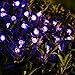 Satu Brown Solar String Lights 60 LED 36ft Outdoor Fairy Lights Crystal Ball Christmas Globe Lights for Home, Garden, Patio, Parties, Christmas Decoration