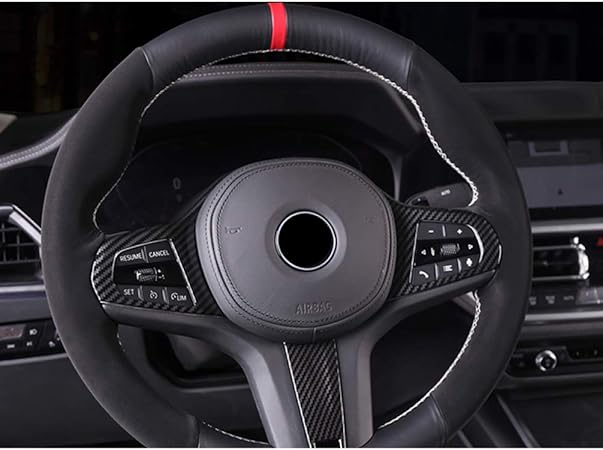 Amazon Euemch Bmw 3シリーズg カー用diyステアリングホイールカバー 牛 と針と糸の付属品 ハンドルカバー 車 バイク