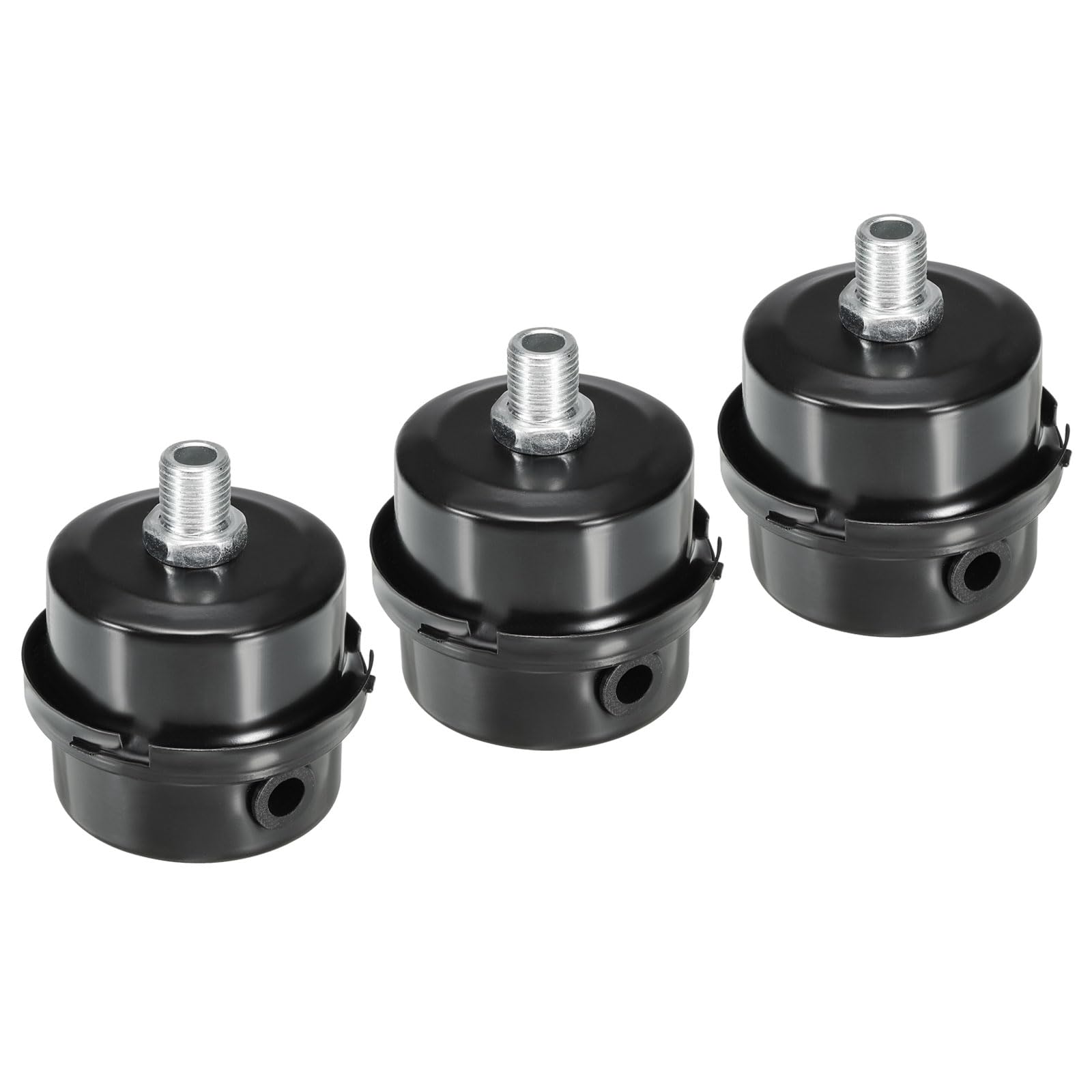 PATIKIL G1/4 Air Compressor Silencers Filter, 3 Pack Noise Reduction Intake Muffler for Generators, Blowers, Exhaust Ports, Black, White