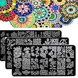 Biutee 10pcs Nail Plates New Flower Leaves Forest Image Plates Nail Stamping Plates Stainless Steel Nail Art Stamp Template Manicure Nail Tools
