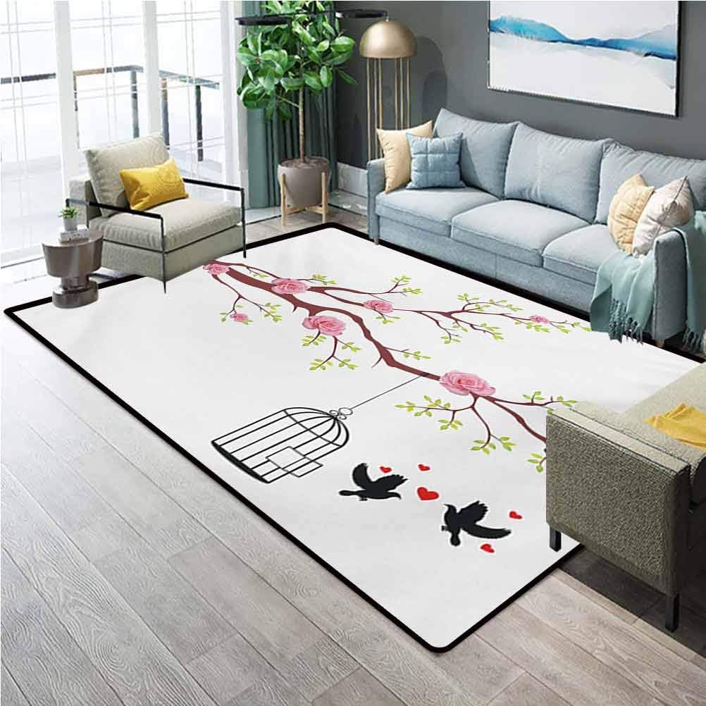 Birds Rugs for Living Room Bathroom Rugs and mats Sets