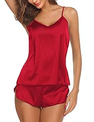 Ekouaer Silk Pjs for Women Sleepwear Set Soft