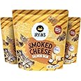 IRVINS Smoked Cheese Salmon Skin Chips Crisps | Premium Hand Cooked | Halal | High Protein | Keto-Friendly | 2.8 oz (Pack of 3)